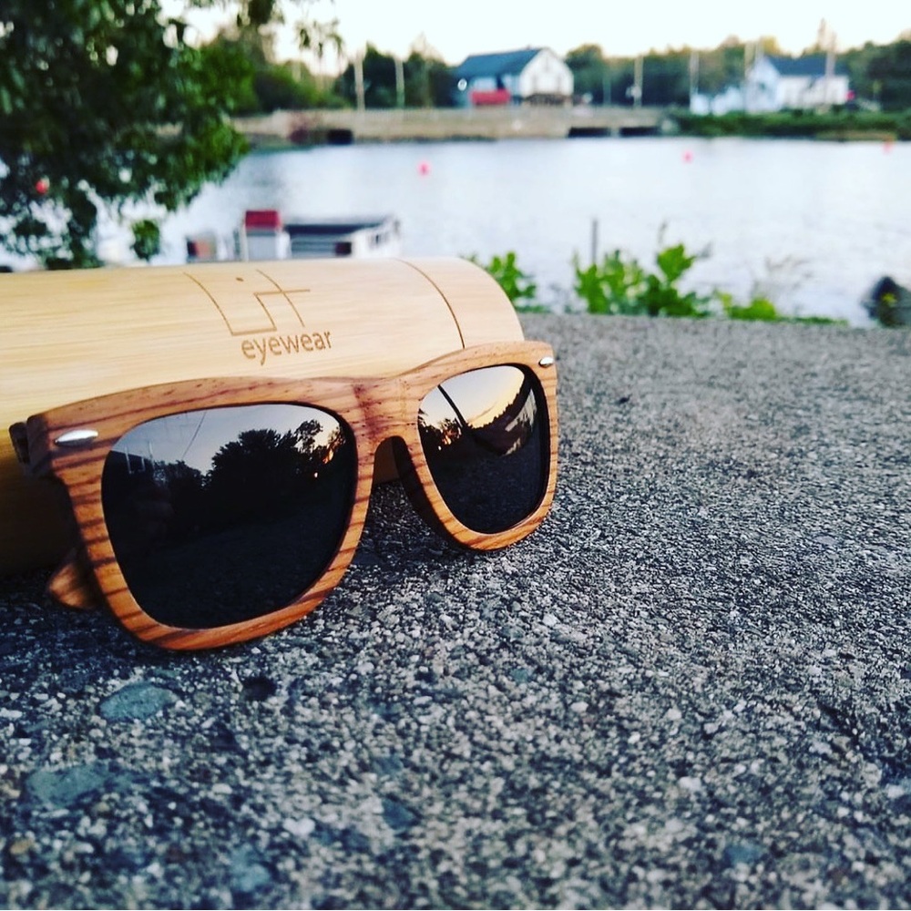 NWT Real Bamboo Sunglasses